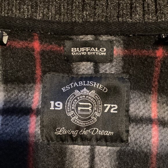 Buffalo David Bitton Men's Knit Cardigan Size L Fleece Lined Sweater Colorblock - Picture 7 of 9